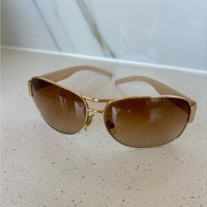 Dolce & Gabbana Sunglasses in Gold and Brown in Excellent Condition